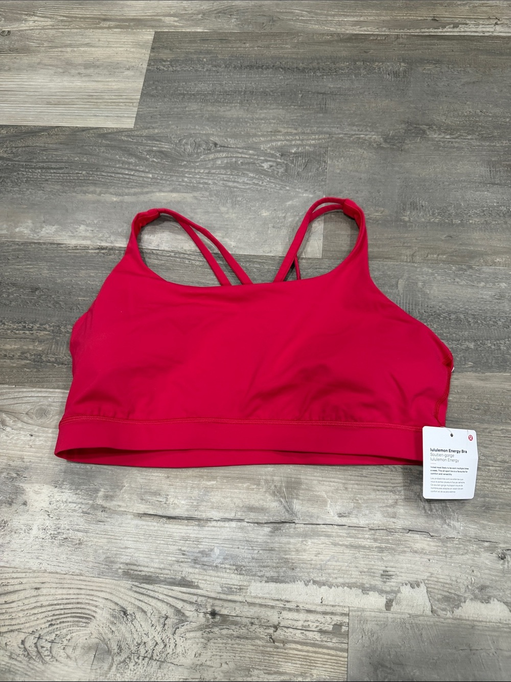 NEW with tags! Lululemon Energy Bra *Medium Support, B–D Cups Pink Dragonfruit